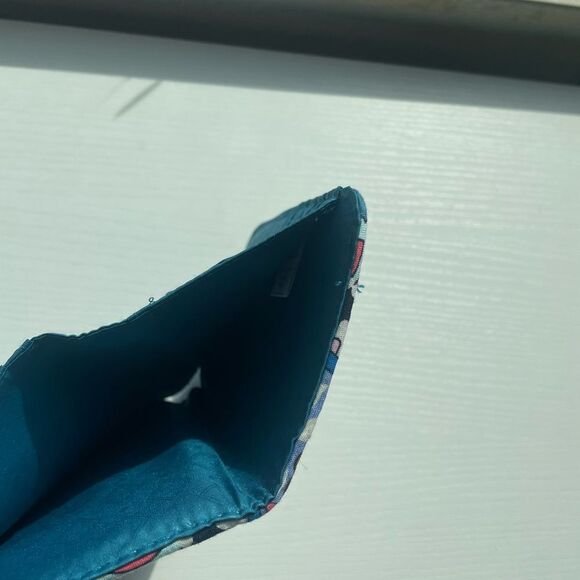 Vera Bradley Haymarket Paisley Jewel Cotton Euro Wallet - Picture 14 of 15